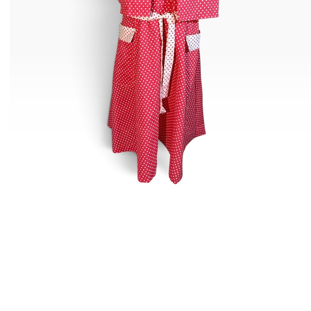 New Vintage Serenity Dress Set Bright Pink Polka Dot 2pc Jacket Dress Size 221/2